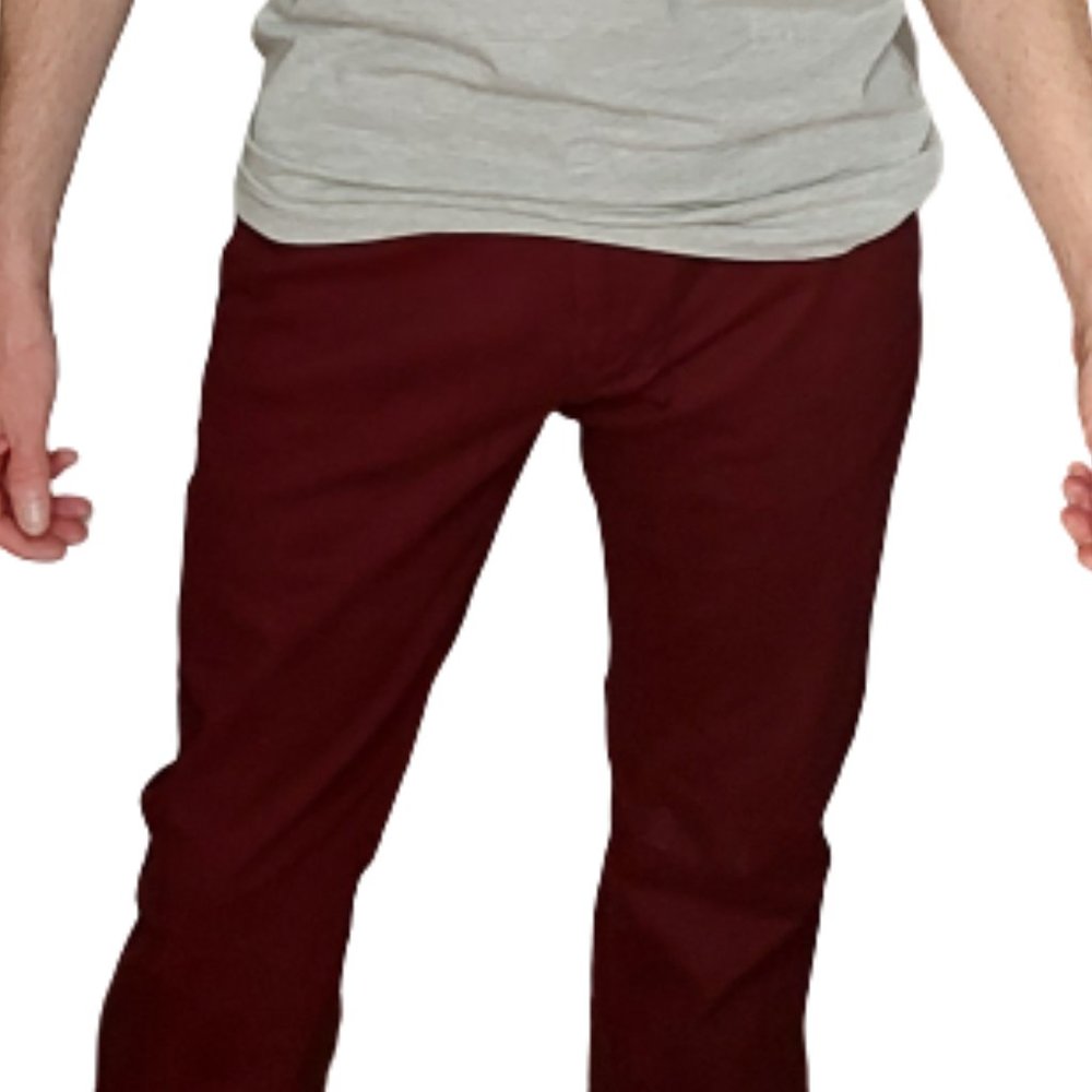 Slim Stretch Chino Pants in Berry - Various Sizes, New With Tags